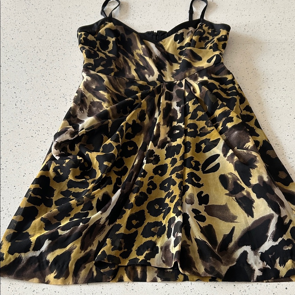 Kensie chiffon Dress with Leopard Pattern